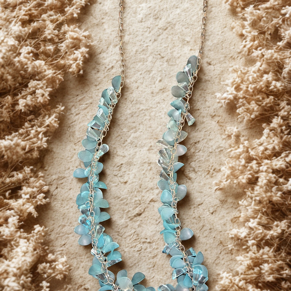 Charming Charlie Aqua Beaded Necklace